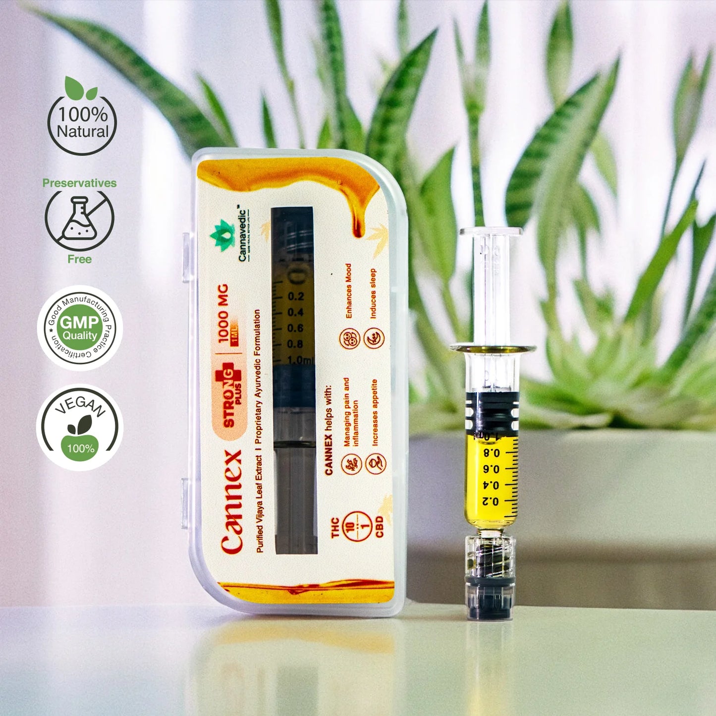 Cannavedic - CannEx Strong Plus THC+CBD Extract 1000mg | 1ml
