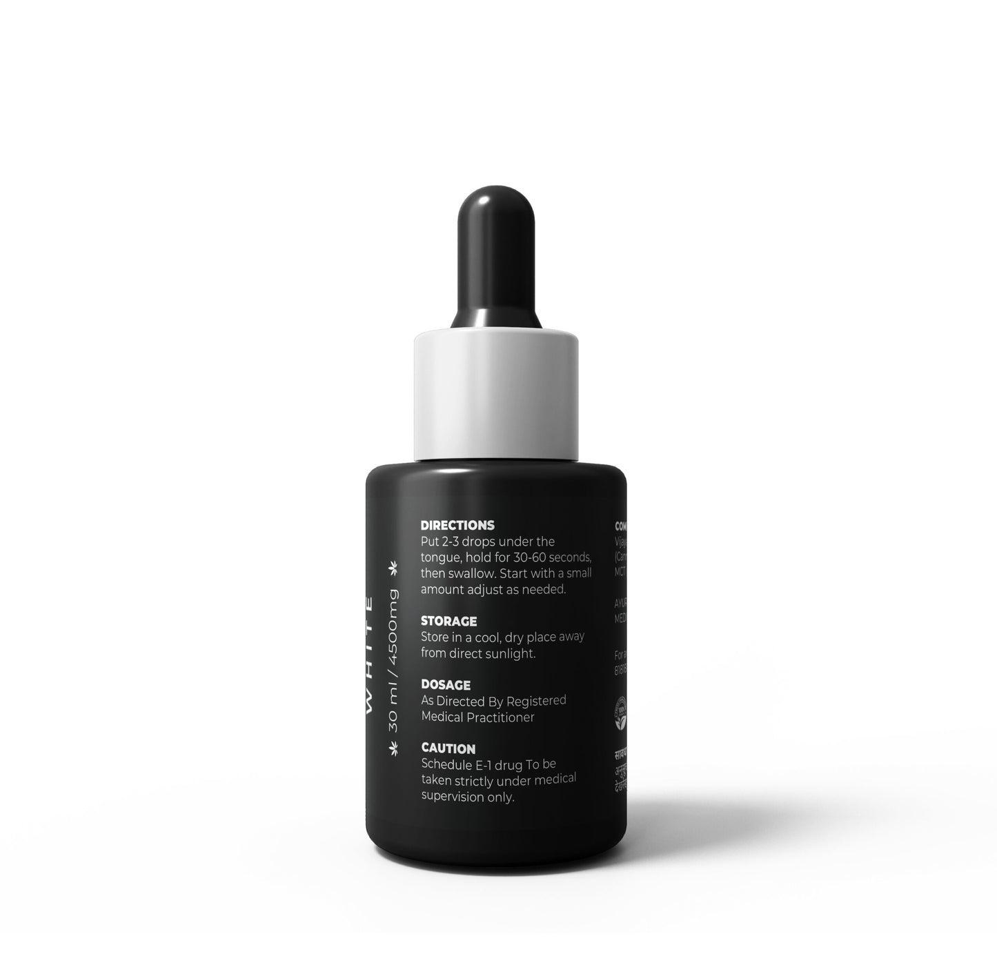 Blunt white cannabidiol front bottle