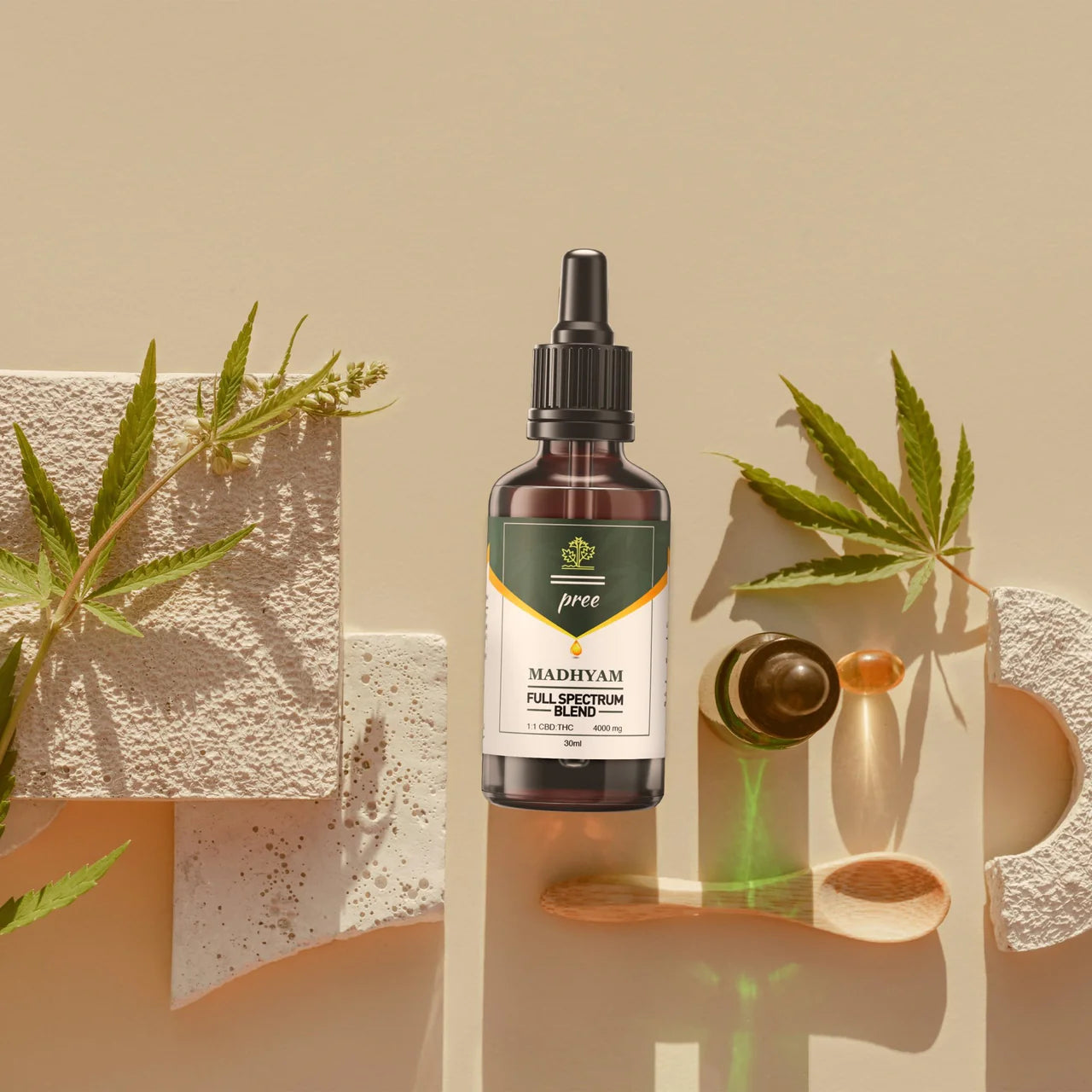 pree madhyam 4000mg 1:1 cbd thc  
