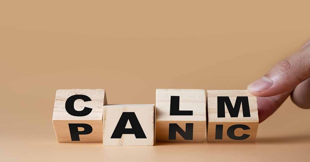 Change of " Panic "  to " Calm".  CBD oil for immediate relief in panic attacks.